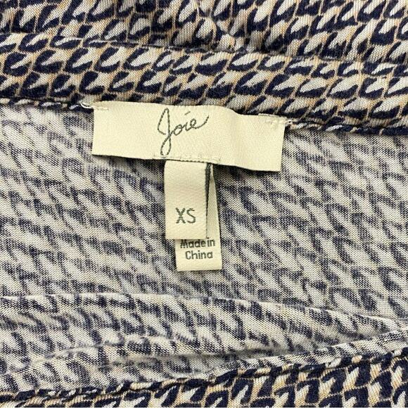 Joie Dalila blue and white geometric‎ Printed Strapless Maxi Dress - Picture 5 of 10